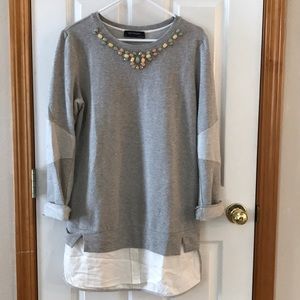 Menswear inspired beaded tunic